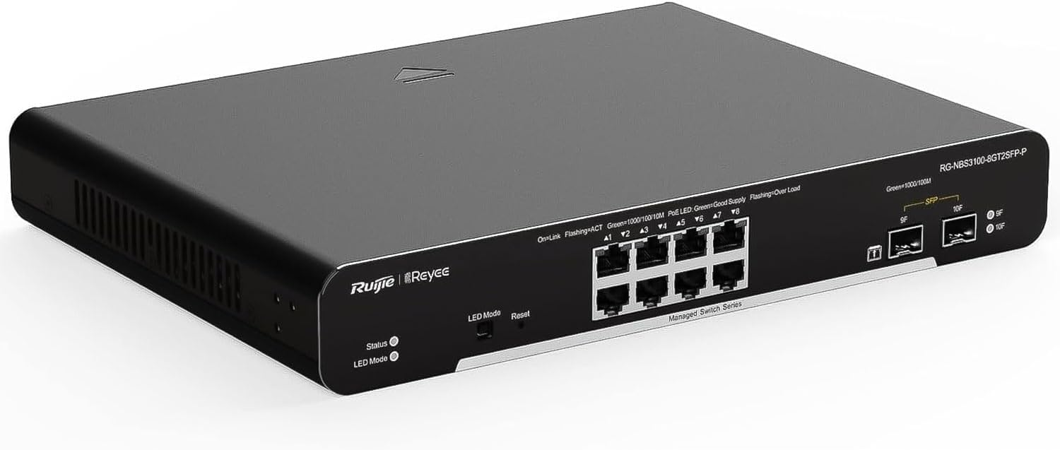 Ruijie Reyee RG-NBS3100-8GT2SFP-P 10 Port Gigabit Yönetilebilir PoE Switch
