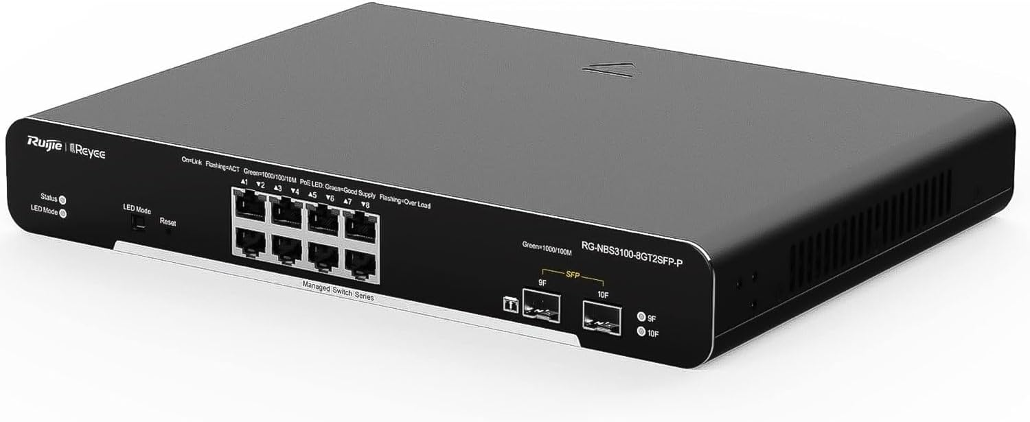 Ruijie Reyee RG-NBS3100-8GT2SFP-P 10 Port Gigabit Yönetilebilir PoE Switch
