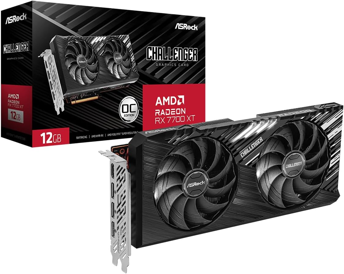 Asrock AMD Radeon RX 7700 XT Challenger 12GB OC GDDR6 192Bit Gaming (Oyuncu) Ekran Kartı