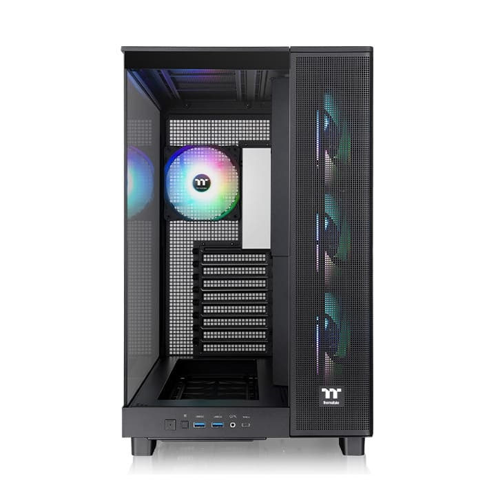 Thermaltake View 380XL Temperli Cam 4X120mm USB 3.0 Siyah ARGB ATX Mid Tower Oyuncu (Gaming) Kasası