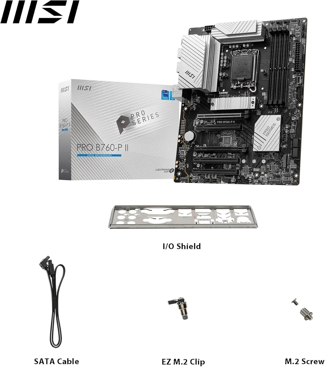 MSI PRO B760-P II DDR5 Intel B760 Soket 1700 DDR5 7000+(OC) ATX Gaming Anakart