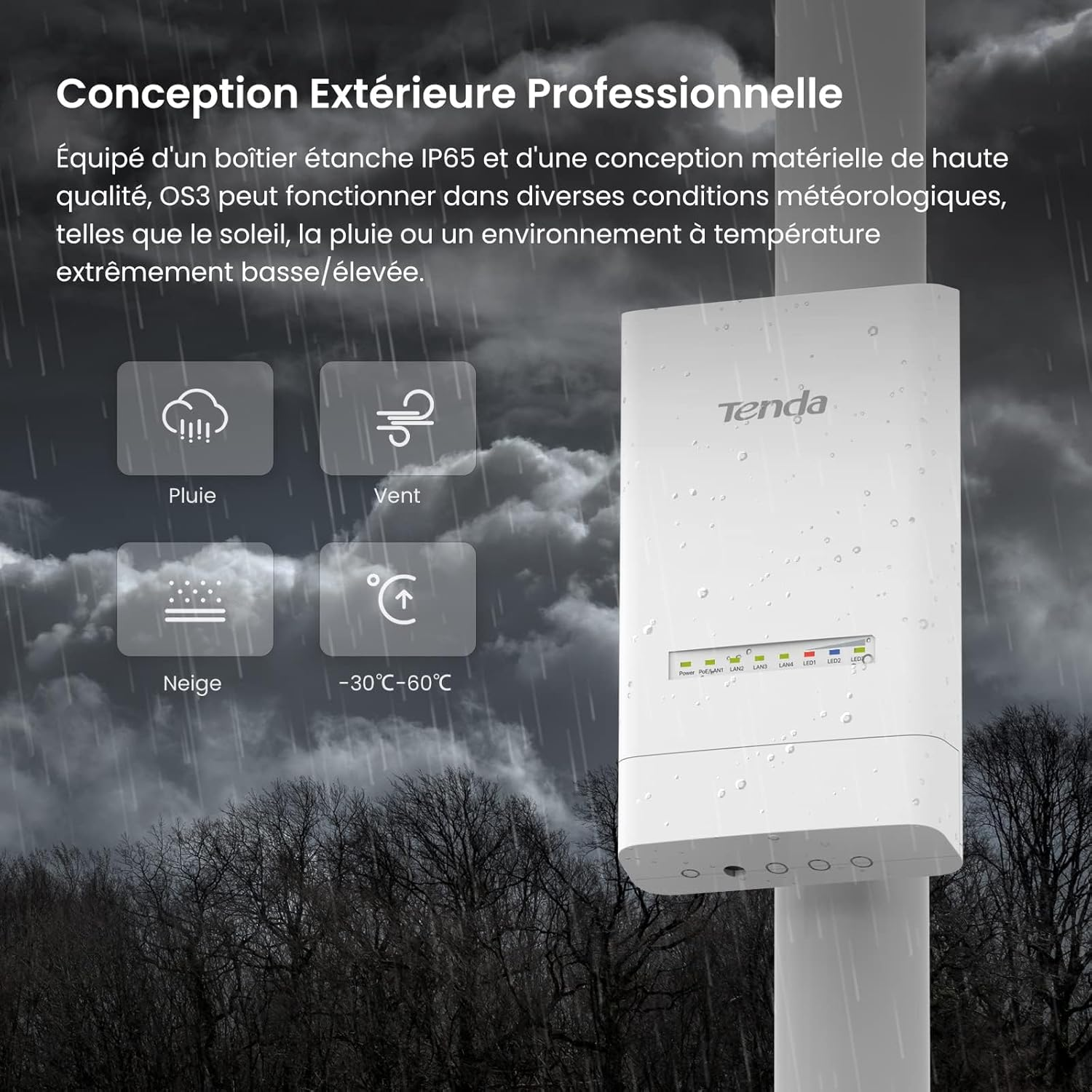 Tenda O3 WIFI-N 150Mbps Dış Mekan 5km Access Point