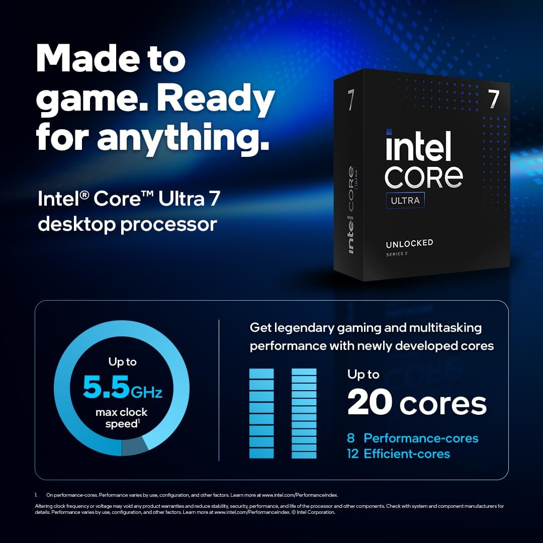 Intel Core Ultra 7 Processor 265KF Arrow Lake Tray İşlemci