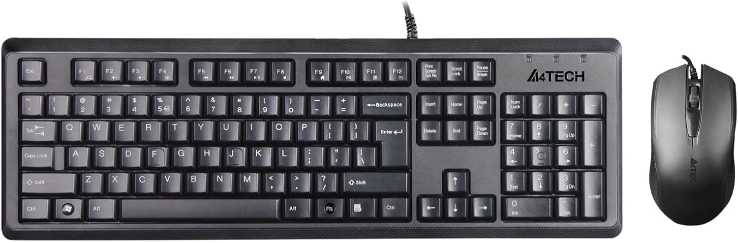 A4 Tech KR-9276 USB TR Q Siyah Klavye+ Optik Mouse