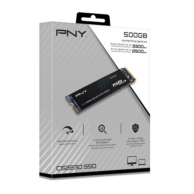 PNY CS2230 M280CS2230-500-RB 500GB PCIe NVMe M.2 SSD Disk