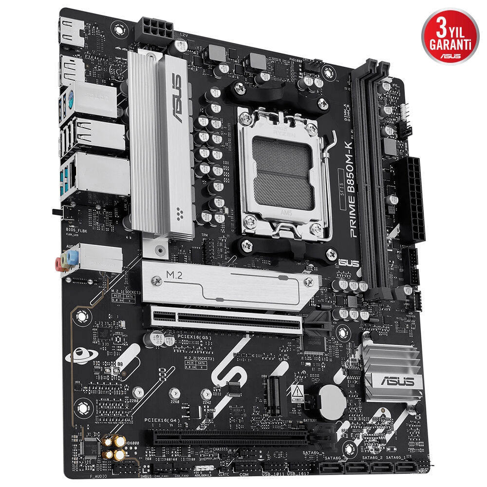 ASUS PRIME GAMING B850M-K AM5 DDR5 8400+(OC)MHz ATX Gaming (Oyuncu) Anakart