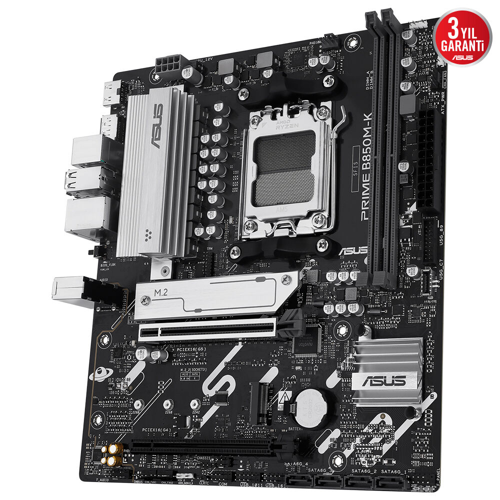 ASUS PRIME GAMING B850M-K AM5 DDR5 8400+(OC)MHz ATX Gaming (Oyuncu) Anakart