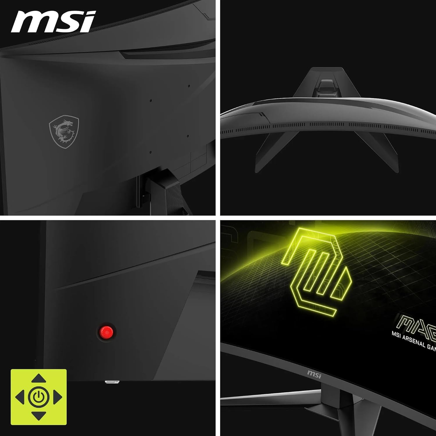 MSI MAG 27″ 275CQF E18 2560x1440 (WQHD) Curved 1500R Rapid VA 180Hz 0.5Ms FreeSync Gaming Monitör