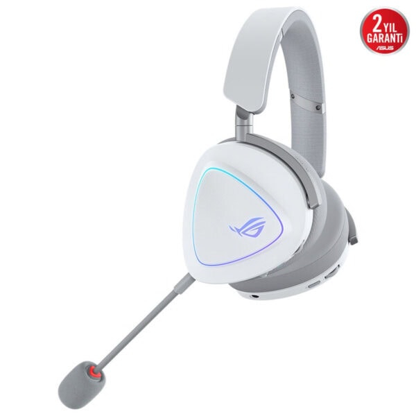 Asus ROG Delta II Beyaz RGB 7.1 Kablolu/Kablosuz Kulak Üstü Oyuncu Kulaklığı