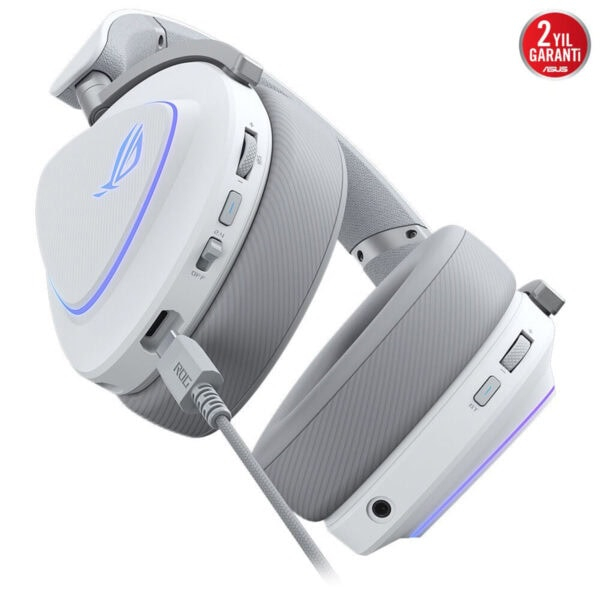 Asus ROG Delta II Beyaz RGB 7.1 Kablolu/Kablosuz Kulak Üstü Oyuncu Kulaklığı