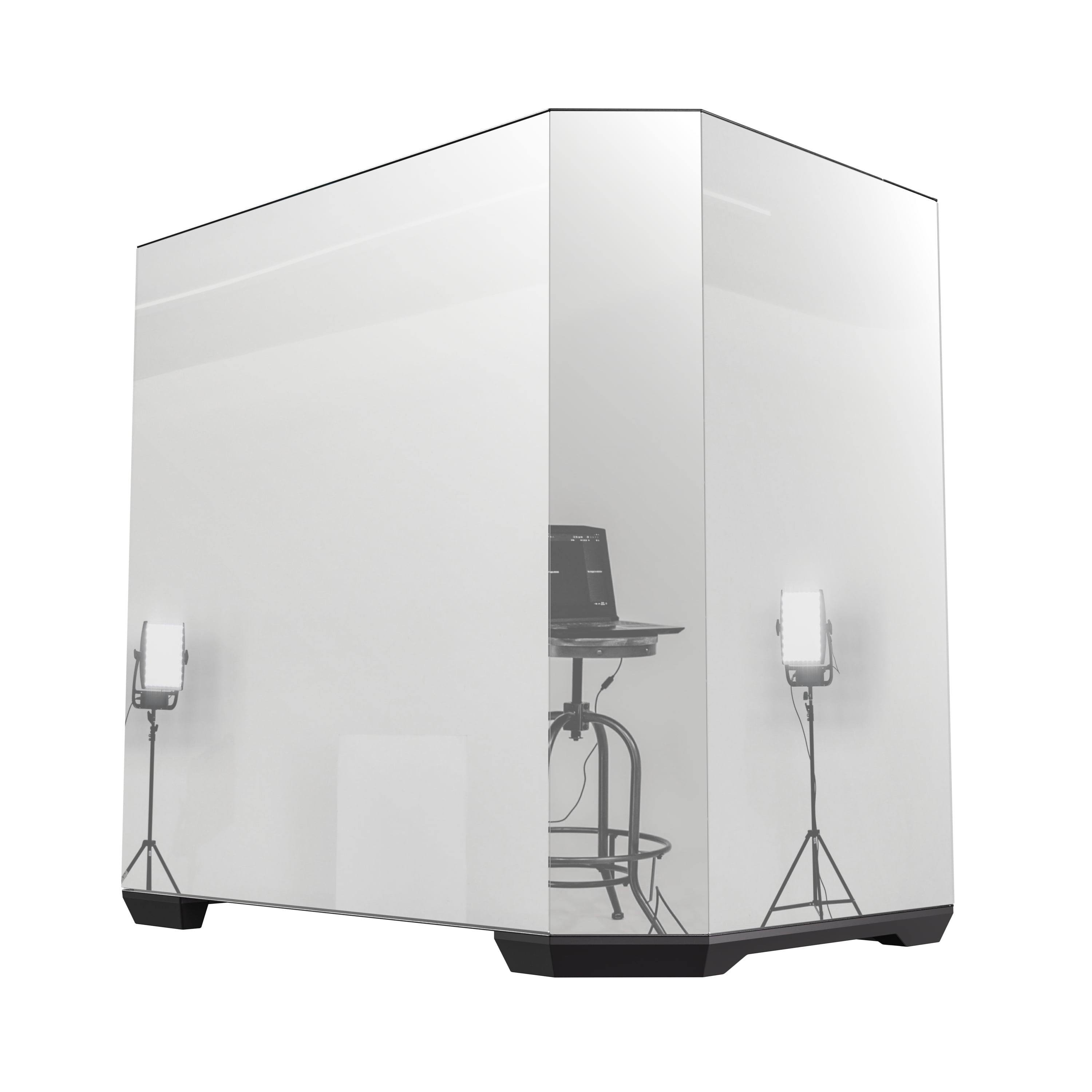 Bitfenix Mirror T10 Black 850W 80+ Bronze PSU 4x120mm ARGB Fan ATX Aynalı Temperli Cam Siyah Gaming Kasa