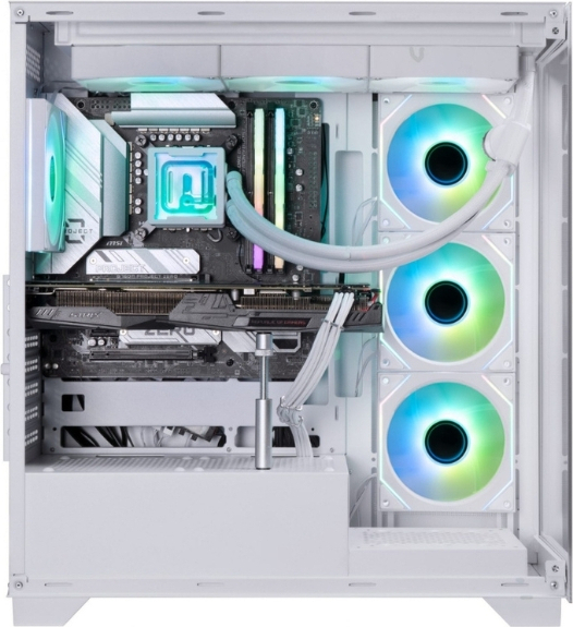 Bitfenix Ceto Premium White 750W 80+ Bronze PSU 4x120mm FRGB Fan ATX Temperli Cam Beyaz Gaming Kasa
