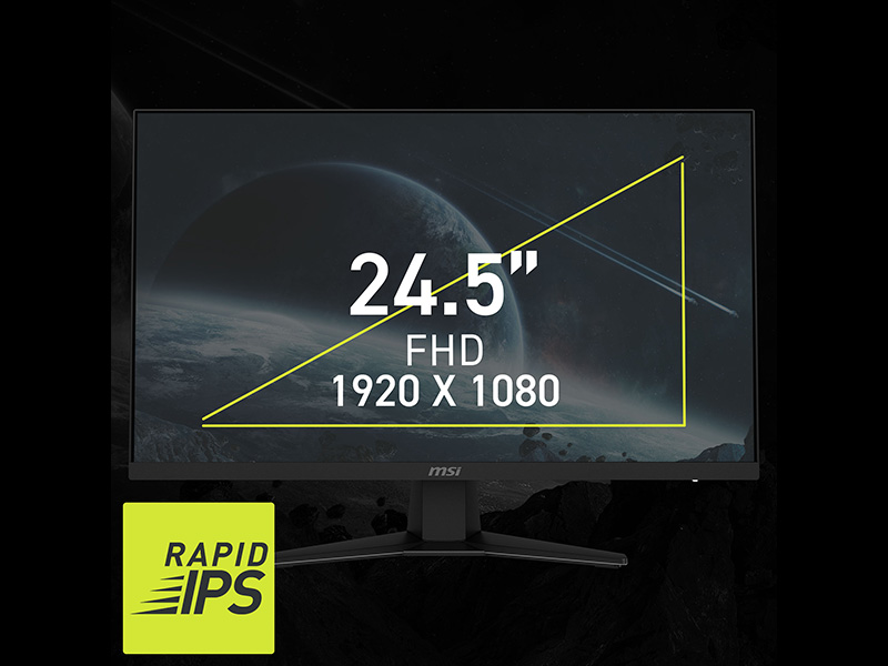 MSI MAG 255F E20 24.5″ 200Hz 0.5ms Full HD FreeSync Premium Rapid IPS Gaming Monitör