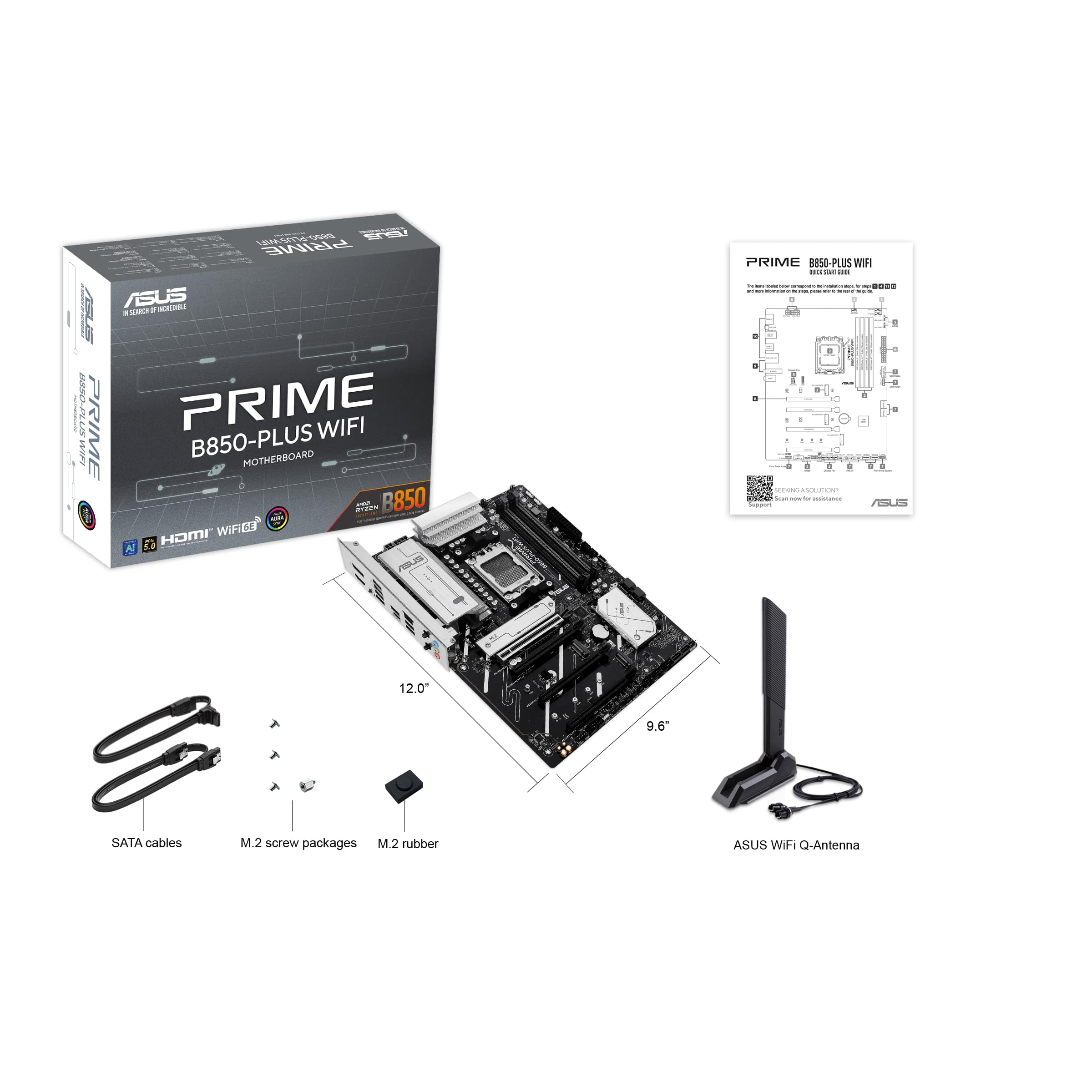 ASUS PRIME GAMING B850-PLUS WIFI AM5 DDR5 8000+(OC)MHz ATX Gaming Anakart