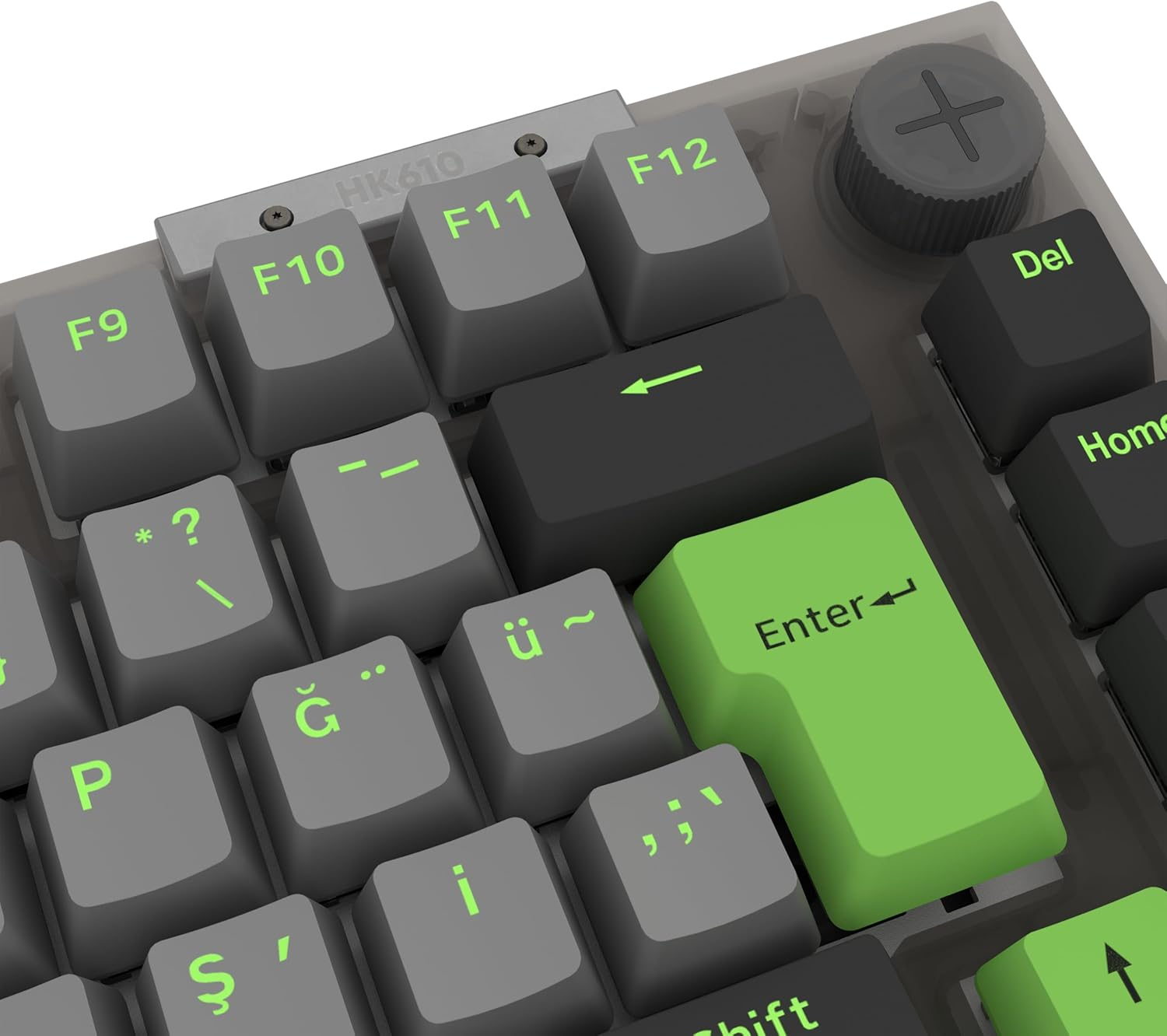 Hawk Gaming HK610 Gateron Switch RGB LCD Tri-Mode Kablosuz/Bluetooth %75 Gaming Klavye