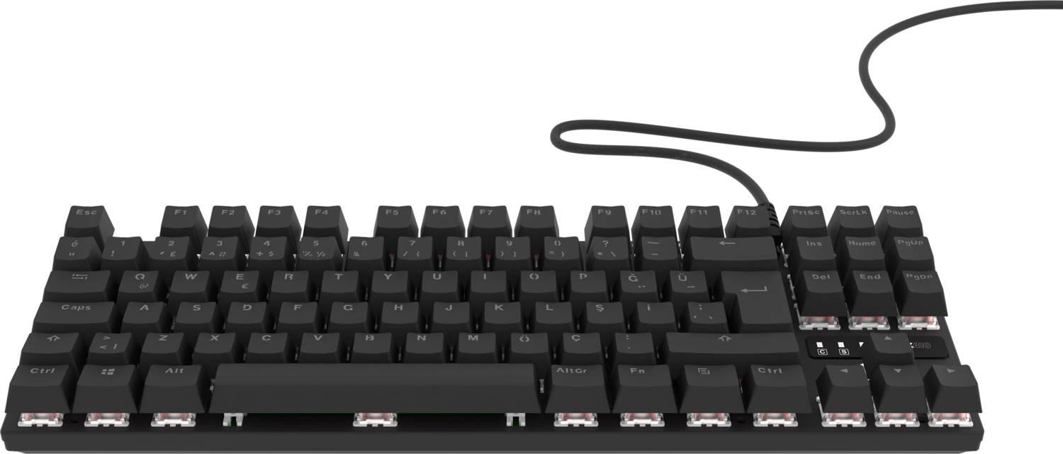 Hawk Gaming HK410M Mekanik Mavi Switch 19 Mod RGB Kablolu Siyah TKL Türkçe Gaming Klavye