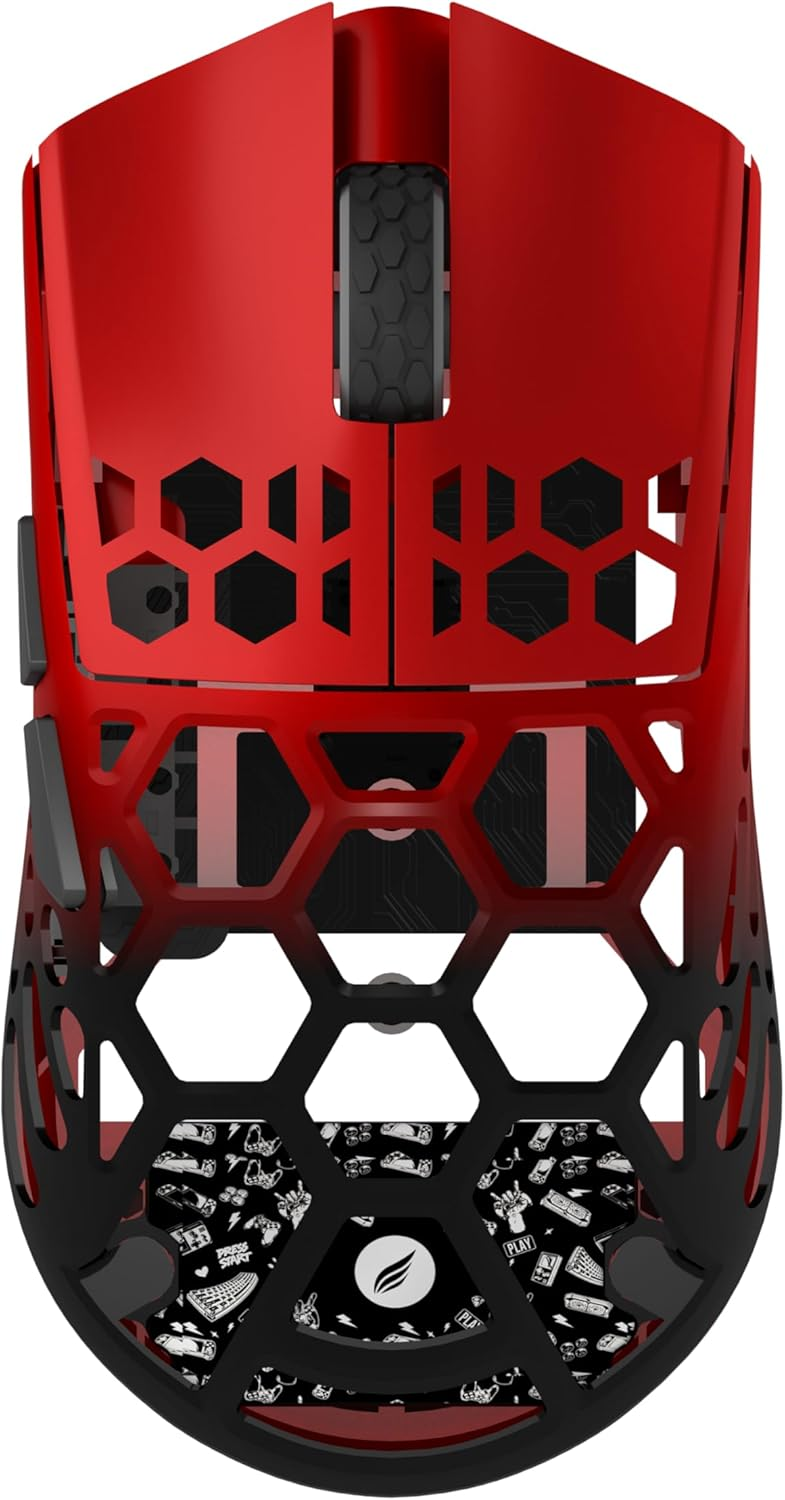 Hawk Gaming HM620 8K Hz 30000 DPI Tri-Mode Kablosuz/Bluetooth Siyah Kırmızı Gaming Mouse