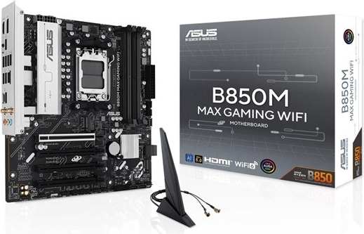 ASUS Prime B850M MAX GAMING WIFI AMD B850 AM5 Soket DDR5 8000+(OC)MHz mATX Gaming Anakart