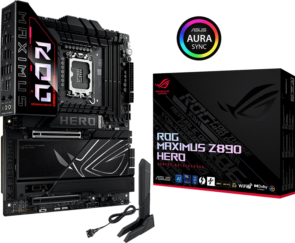ASUS ROG MAXIMUS Z890 HERO BTF Intel LGA1851 Z890 DDR5 9200MHz(OC) ATX Gaming Anakart