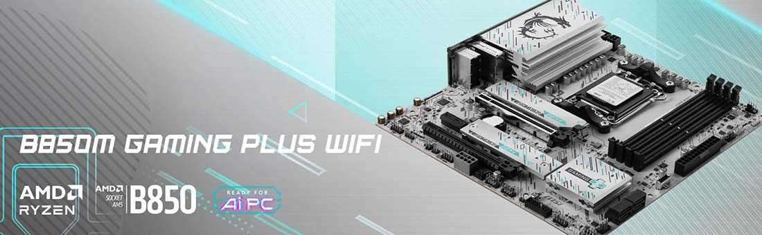 MSI B850M GAMING PLUS WIFI DDR5 AM5 8200(OC)Mhz mATX Gaming Anakart