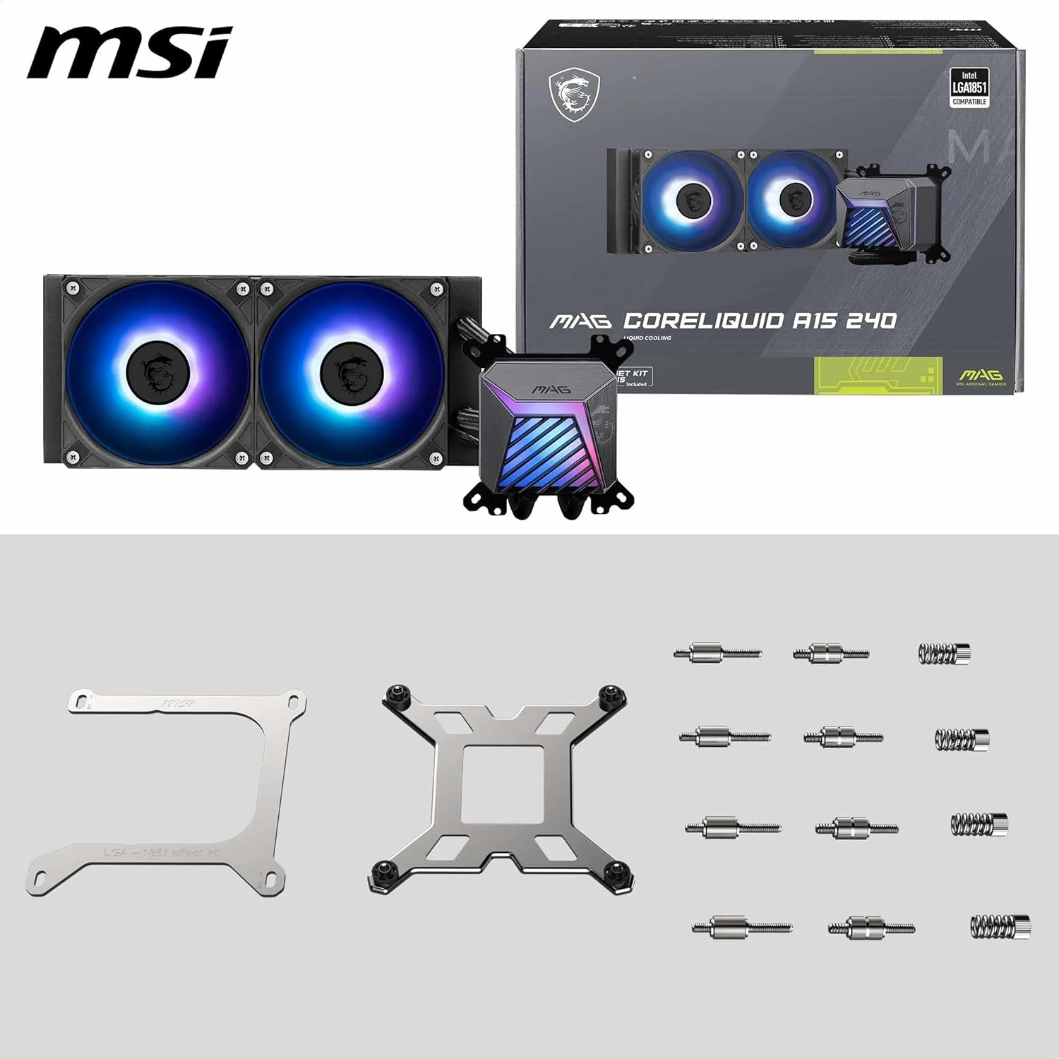 MSI MAG CoreLiquid A15 240mm Siyah İşlemci Sıvı Soğutucu