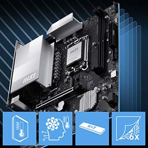 MSI PRO H810M-B Intel H810 Soket 1851 DDR5 6400+(OC)MHz mATX Gaming Anakart