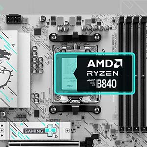 MSI B840M GAMING PLUS WIFI6-E DDR5 AMD B840 AM5 Soket DDR5 8000+(OC)MHz mATX Anakart