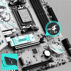 MSI B840M GAMING PLUS WIFI6-E DDR5 AMD B840 AM5 Soket DDR5 8000+(OC)MHz mATX Anakart