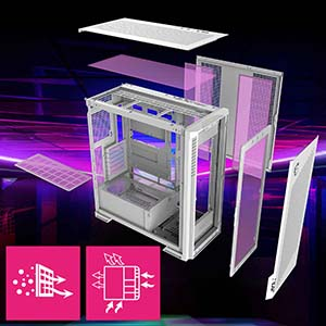 MSI MPG VELOX 300R Airflow PZ White 3x ARGB Fan USB 3.2 ATX Tower Gaming Kasa