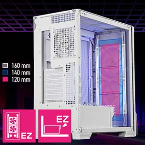 MSI MPG VELOX 300R Airflow PZ White 3x ARGB Fan USB 3.2 ATX Tower Gaming Kasa