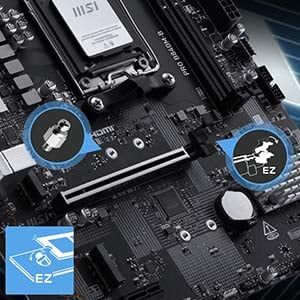 MSI PRO B840M-B DDR5 AMD B840 AM5 Soket DDR5 7200+(OC)MHz mATX Oyuncu Anakart