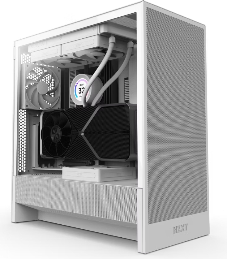 NZXT H Series H5 Flow CC-H52FW-01 Beyaz Kasa + C750 PA-7B2BB-EU 750w 80+ Bronze Power Bundle