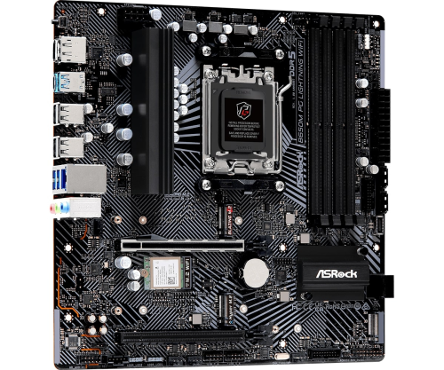 Asrock B650M PG Lightning WiFi 90-MXBK2-A0UAYZ AMD B650 Soket AM5 DDR5 7200(OC)MHz mATX Gaming (Oyuncu) Anakart