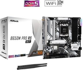 Asrock B650M Pro RS WiFi  AMD B650 Soket AM5 DDR5 7200(OC)MHz mATX Gaming (Oyuncu) Anakart
