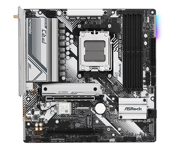Asrock B650M Pro RS WiFi  AMD B650 Soket AM5 DDR5 7200(OC)MHz mATX Gaming (Oyuncu) Anakart