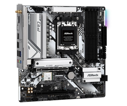 Asrock B650M Pro RS WiFi  AMD B650 Soket AM5 DDR5 7200(OC)MHz mATX Gaming (Oyuncu) Anakart
