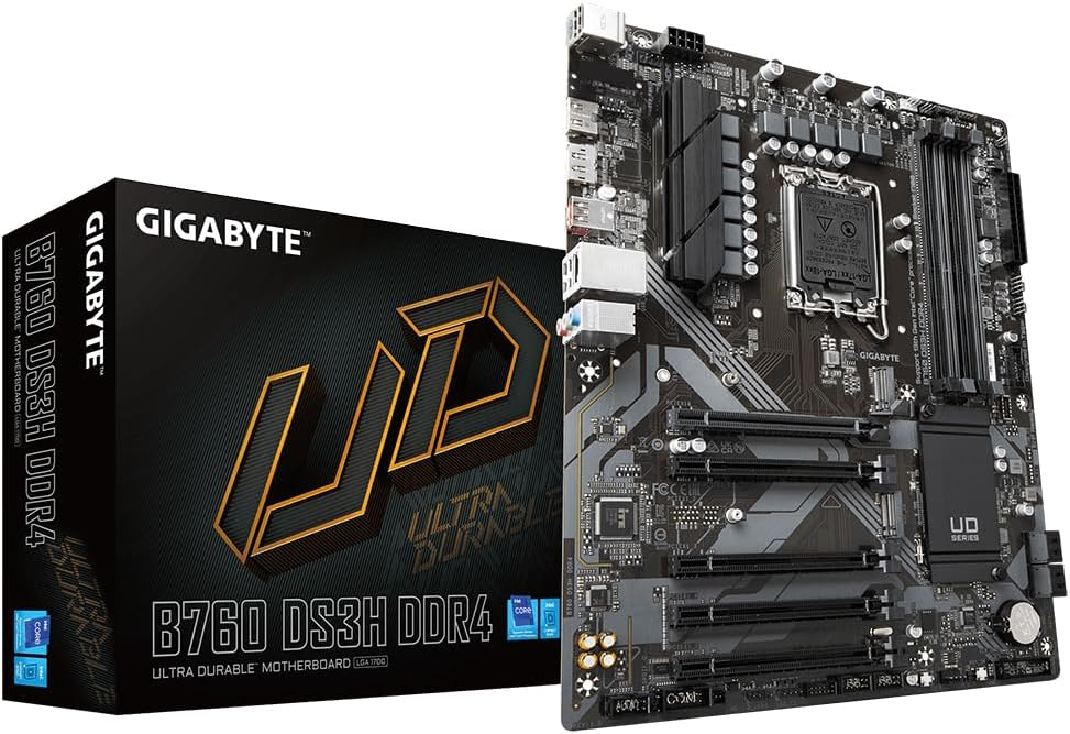 Gigabyte B760 DS3H Soket LGA1700 DDR4 5333MHz (OC) ATX Gaming Anakart