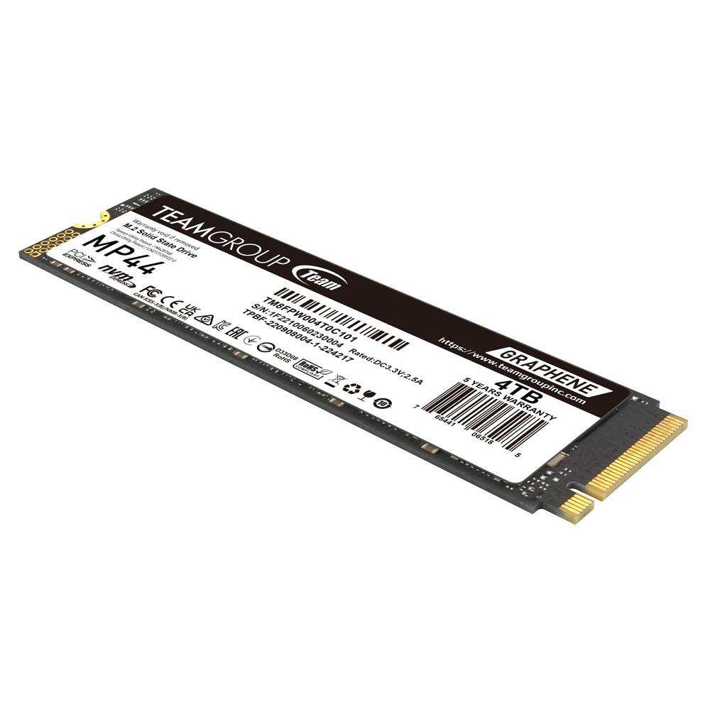 Team MP44 4TB Gen4x4 7400/6500MB/s NVMe PCIe M.2 SSD Disk