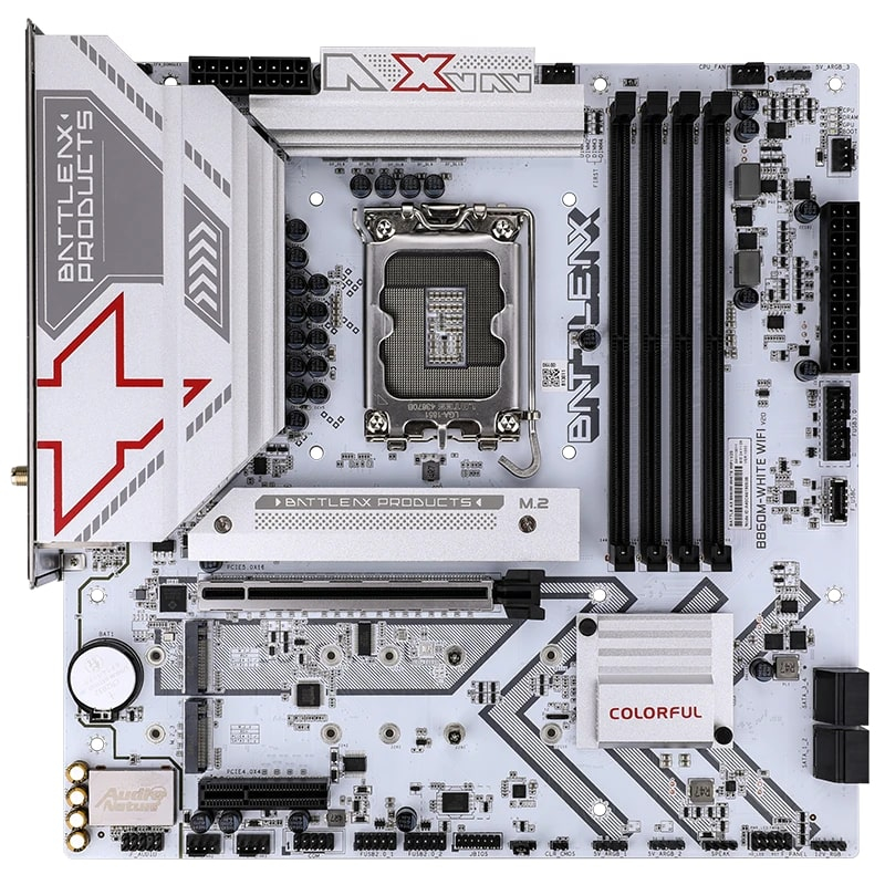COLORFUL BATTLE-AX B860M-WHITE WIFI V20 DDR5 7600Mhz mATX Gaming (Oyuncu) Anakart