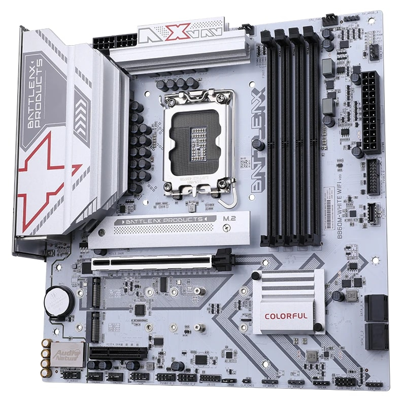 COLORFUL BATTLE-AX B860M-WHITE WIFI V20 DDR5 7600Mhz mATX Gaming (Oyuncu) Anakart