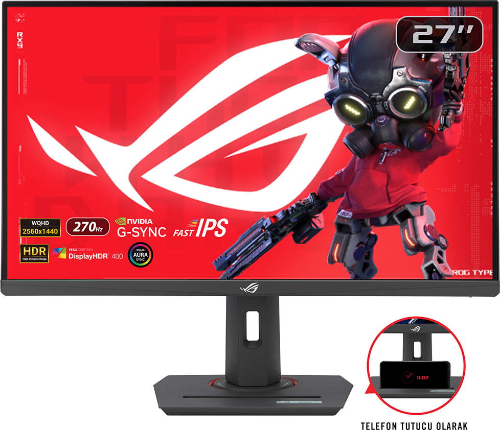 ASUS ROG Strix XG27ACMG 27″ 280Hz 1ms FHD G-Sync AdaptiveSync IPS Gaming (Oyuncu)  Monitör