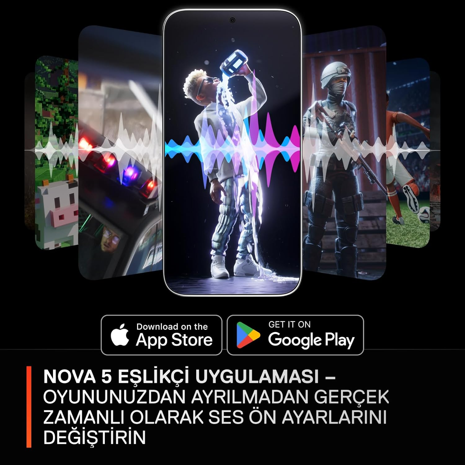 SteelSeries Arctis Nova 5P Wireless Gaming (Oyuncu) Kulaklığı