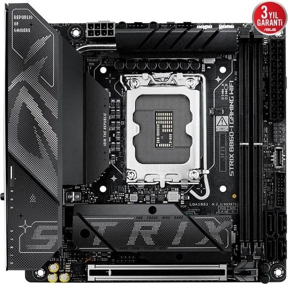 ASUS ROG STRIX B860-I GAMING WIFI Intel B860 Soket 1851 9066+(OC)MHz mini-ITX Gaming Anakart