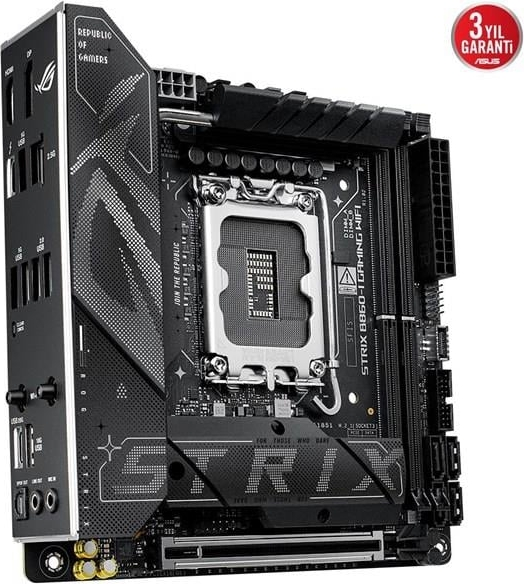 ASUS ROG STRIX B860-I GAMING WIFI Intel B860 Soket 1851 9066+(OC)MHz mini-ITX Gaming Anakart