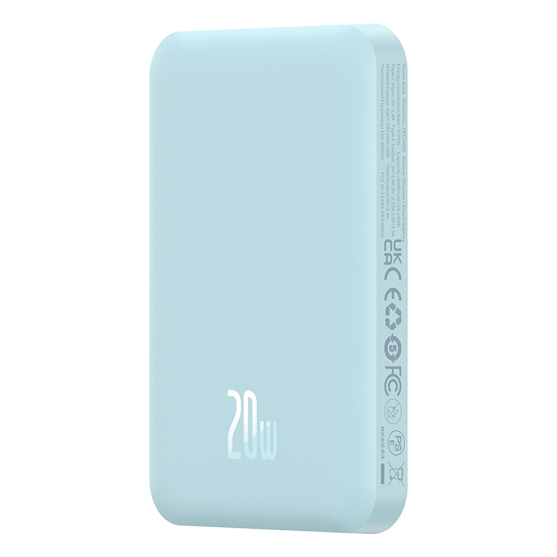 Baseus Magsafe Mini Kablosuz 5000 mAh 20W PowerBank - Mavi