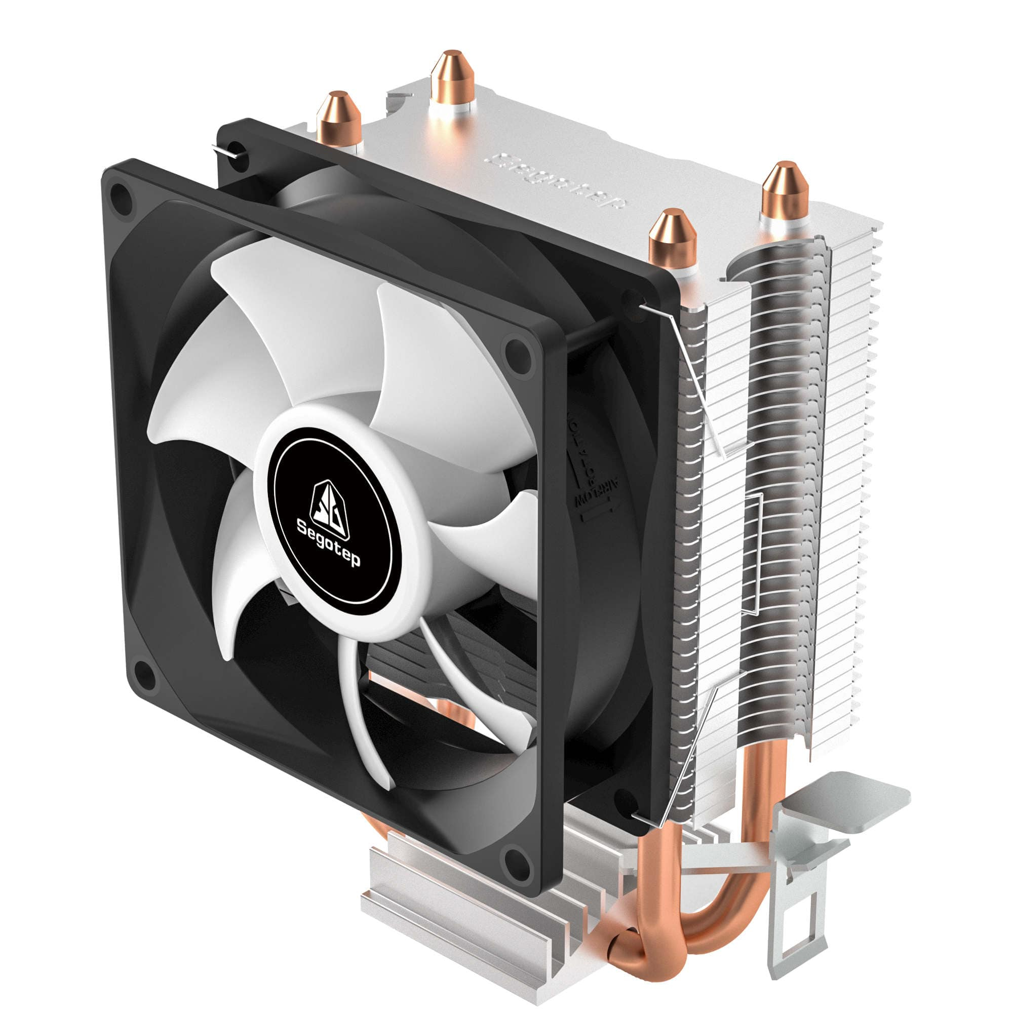 Segotep Wind Clear T2 Siyah 80mm Kule Tipi İşlemci Soğutucu (AM4/AM5 1200p/1700P Uyumlu)