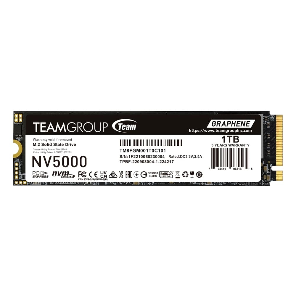 Team NV500 1TB 4500/1900MB/s PCIE NVMe M.2 SSD Disk (TM8FGM001T0C101)