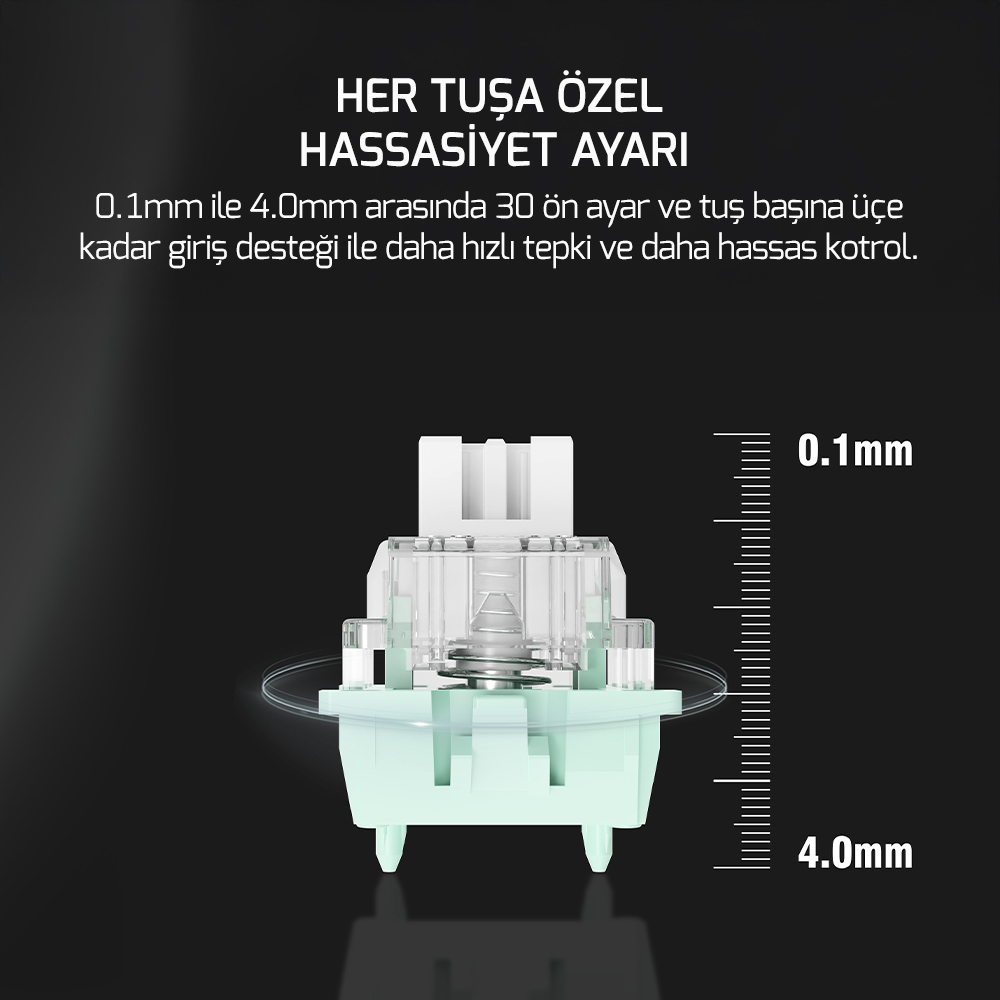 GamePower Tirus HE80 8K RGB Manyetik Switch Kablolu Gaming Klavye