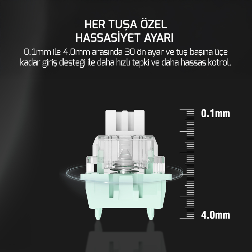 GamePower Tirus HE80 8K RGB Manyetik Switch Kablolu Gaming Klavye