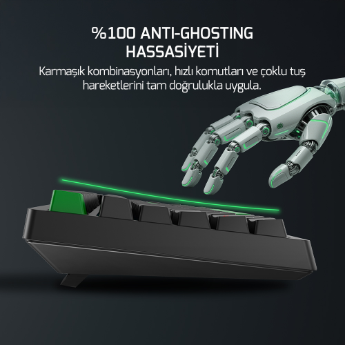 GamePower Tirus HE80 8K RGB Manyetik Switch Kablolu Gaming Klavye